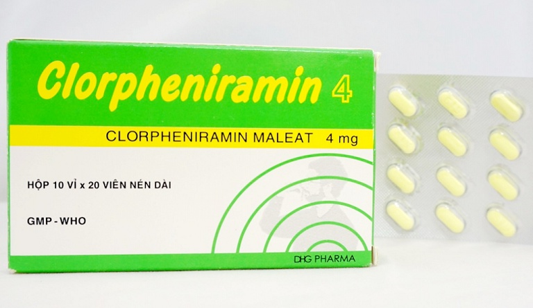 Thuốc uống điều trị bệnh chàm Clorpheniramin