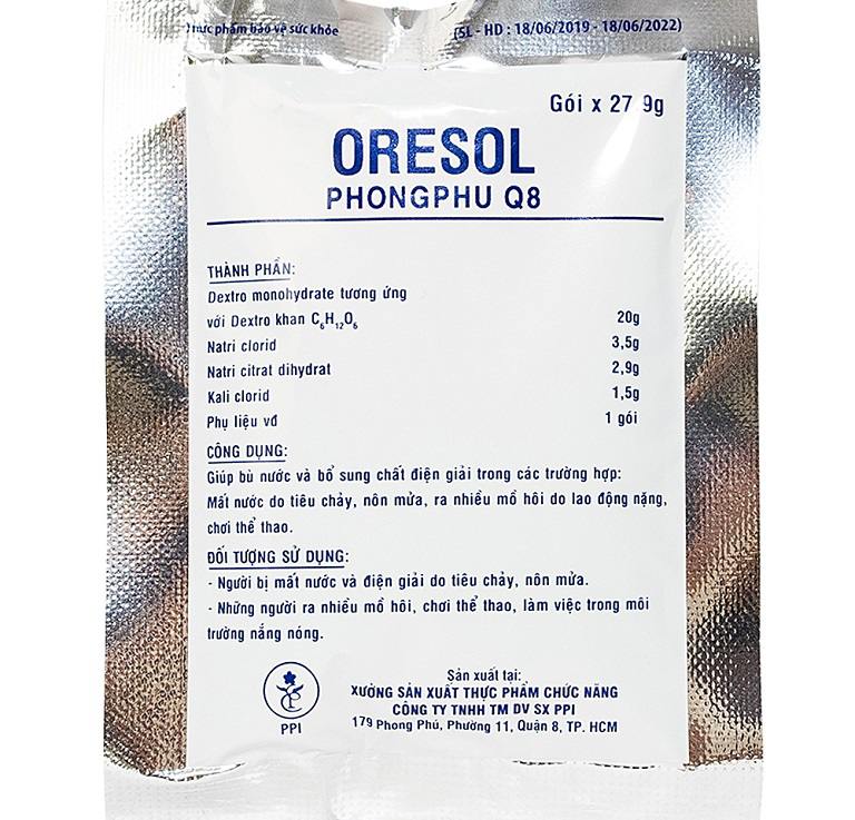 Thành phần và công dụng của Oresol