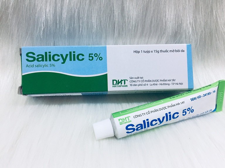 Axit salicylic 5% có tác dụng giúp sát khuẩn và giảm ngứa hiệu quả