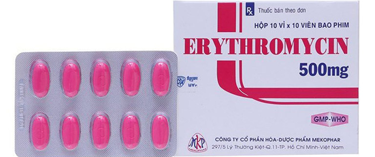 Erythromycin là thuốc kháng sinh được dùng để chữa nổi mẩn đỏ
